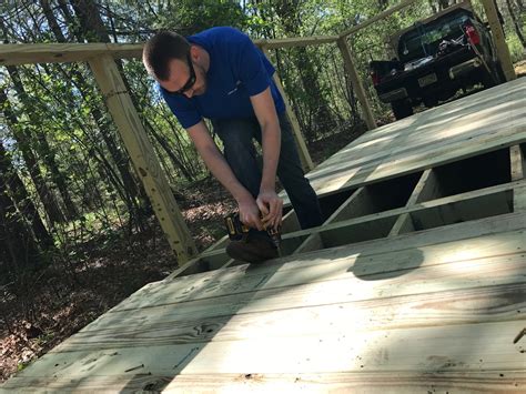 Harvey Performance Company Employees Build Stage At Camp Cedar Mill