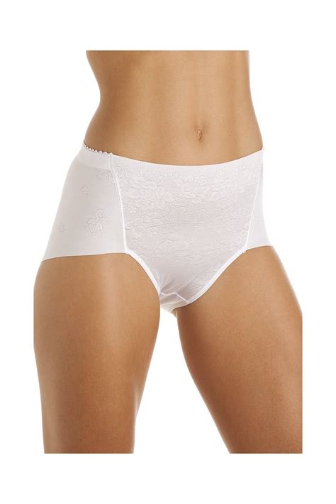 Camille Womens Shapewear Control White Deep Brief 10 24