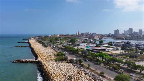 Coastal Road At Cartagena De India In Bolivar Colombia Stock Video