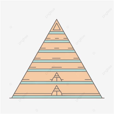 Piramida Mesir Dengan 5 Tingkat Ilustrasi Vektor Bangunan Piramida