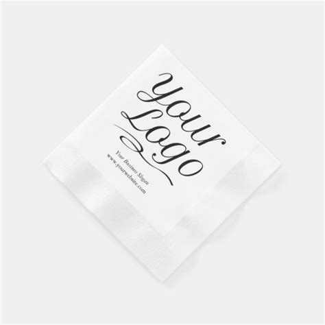 Custom Paper Napkins with Logo & Promotional Text | Zazzle.com