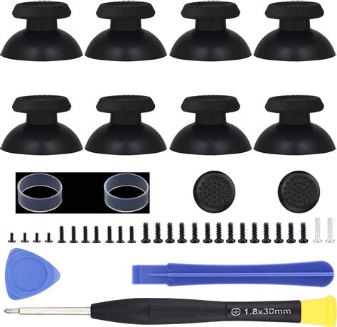 Ikpek 8 Pack Black Replacement Thumbsticks For Dualsense Ps5 Controller Custom