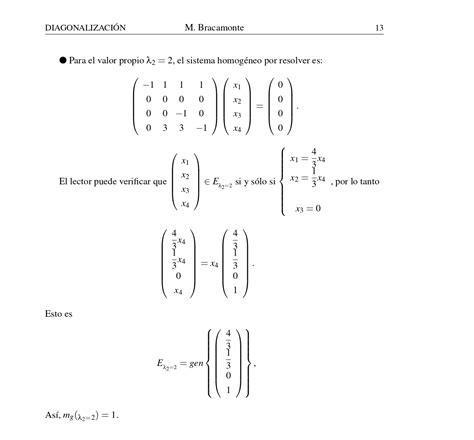 Valores Vectores Propios Y Diagonalización Álgebra Lineal