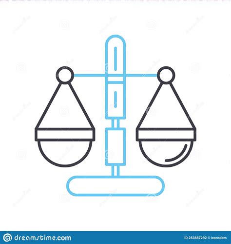 Justice Line Icon, Outline Symbol, Vector Illustration, Concept Sign ...