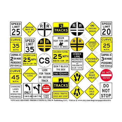 Road Sign Party Stickers Of Highway Roadway Signs Vacation Etsy