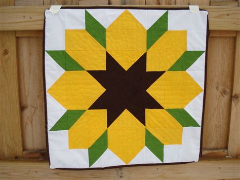 Printable Sunflower Barn Quilt Pattern