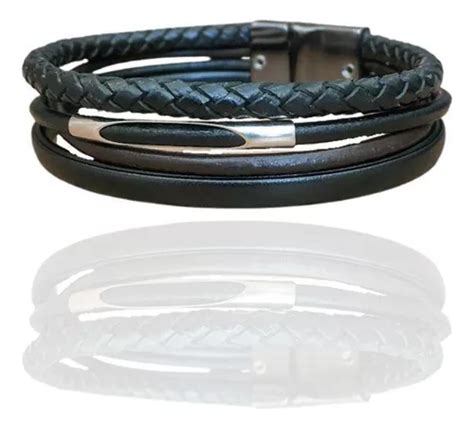 Pulseira Masculina De Couro Basic Tiras Premium Mercadolivre