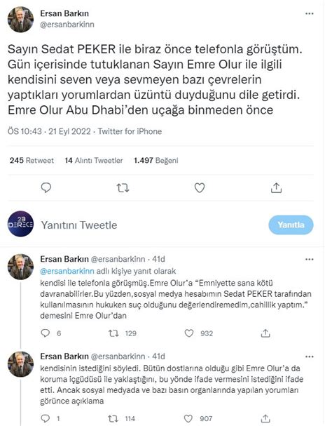 Derece On Twitter Sedat Peker Avukat Ersan Bark N Zerinden