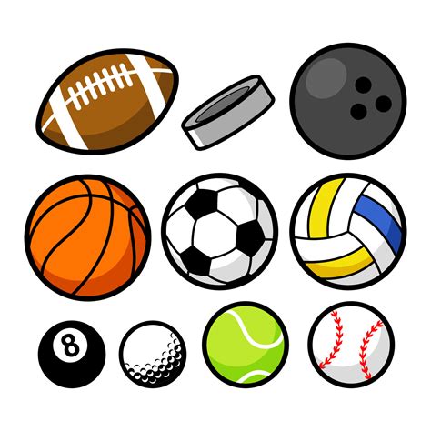 Various Sports Balls Vector Graphics 22734075 Vector Art At Vecteezy