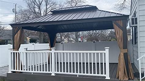 Yoleny 12 X 16 Hardtop Gazebo With Galvanized Steel Double Roof