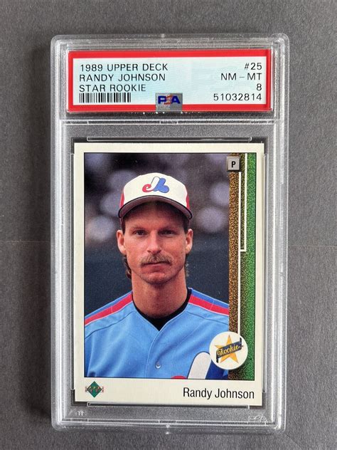 Upper Deck Randy Johnson Star Rookie Rc Psa Nm Mt Expos Hof