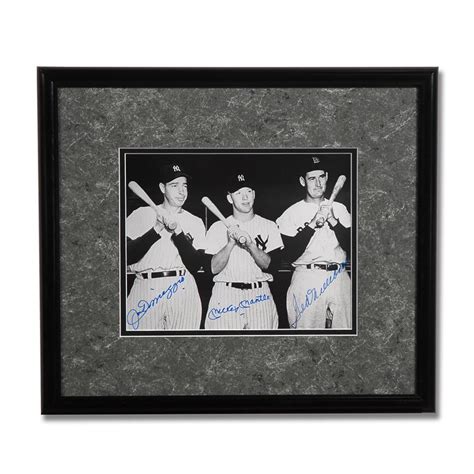 Mickey Mantle Joe Dimaggio And Ted Williams Signed Photo