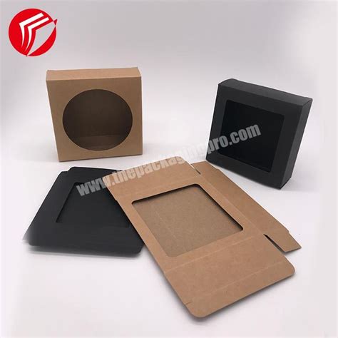 Custom Printed Brown Kraft Flat Pack Packaging Boxes Folding Cardboard Packaging Kraft Paper Box