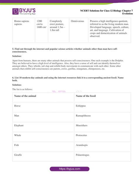 Ncert Solutions Class 12 Biology Chapter 7 Evolution