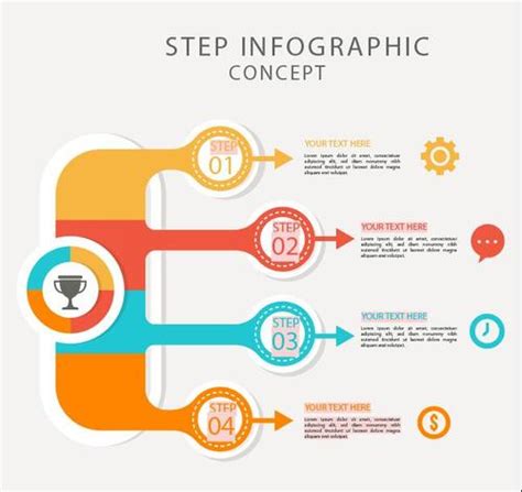 Success steps infographic vector free download