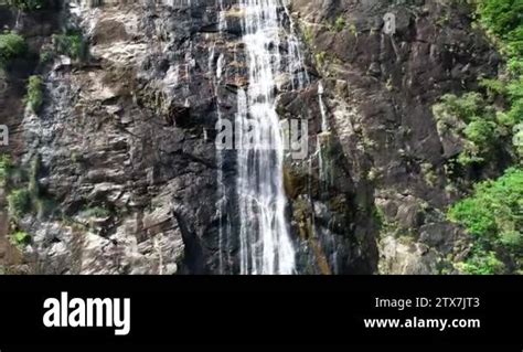 A huge waterfall in the Bach Ma National Park. One of the highest ...