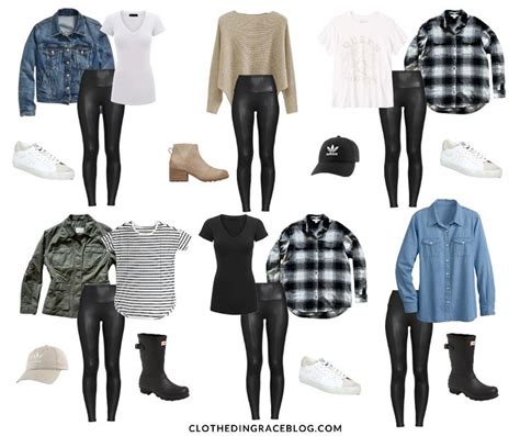 Fall Capsule Wardrobe Clothed In Grace Outfits With Leggings