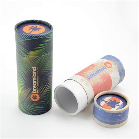 Custom Printed Creative Round Kraft Paper Tube Packaging For Food