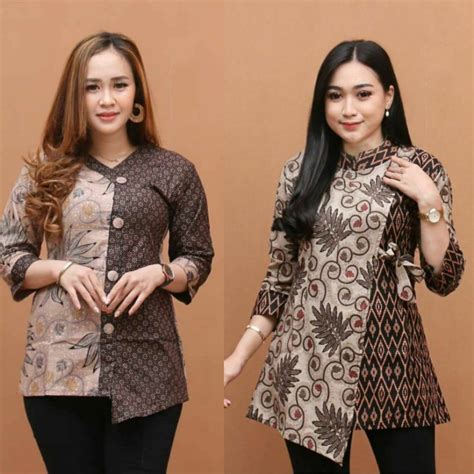 Jual Batik Wanita Baju Batik Wanita Atasan Blouse Batik Wanita Baju Batik Wanita Modern