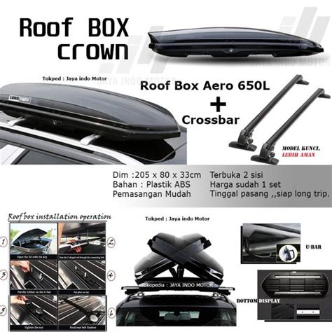 Jual Roof Box Aero Slim 650L ABS Glossy Shopee Indonesia