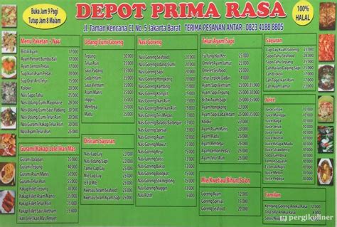 Selalu Diperbarui Menu Depot Prima Rasa Cengkareng