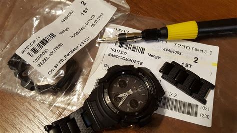 Casio G Shock AWG M100B 1AER Wymiana Bransolety Kompozytowej I Bezela