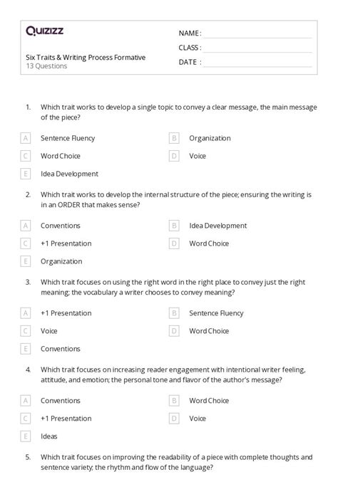 50 Writing Process Worksheets For 8th Grade On Quizizz Free And Printable