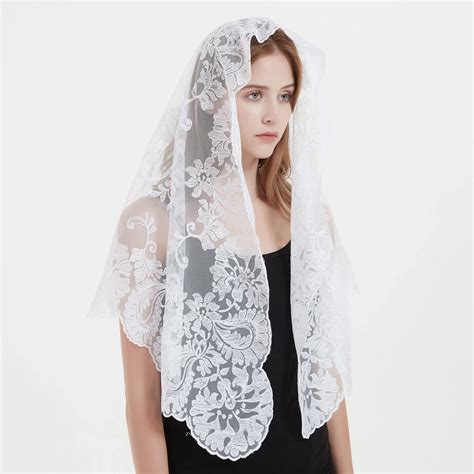 Mantilla De Encaje De Estilo Espa Ol Para Mujer Velo De Iglesia De Gran