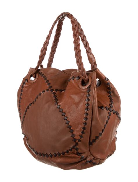 Bottega Veneta Intrecciato Shoulder Bag Brown Shoulder Bags Handbags