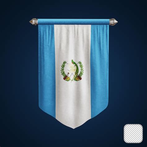 Premium Psd Pennant Guatemala Flag D Illustration