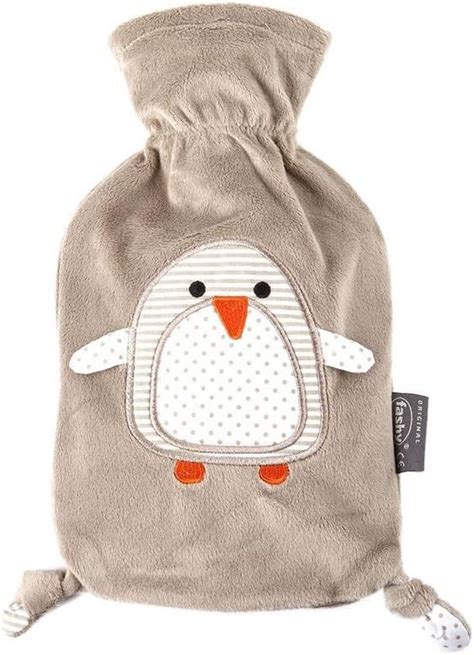 Fashy Hot Water Bottle With Fleece Cover 20 L Charcoal