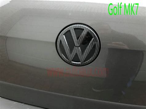 Golf Mk6 Mk7 Black Carbon Fiber Effect Badge Emblem Scirocco Car