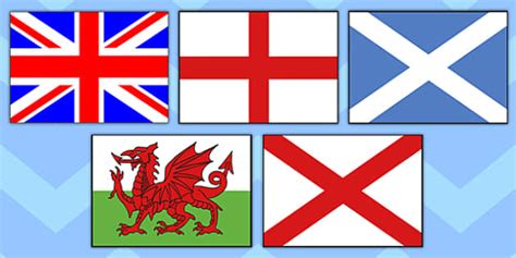 Our Country UK Flags Display Posters A4 - country, uk, flags