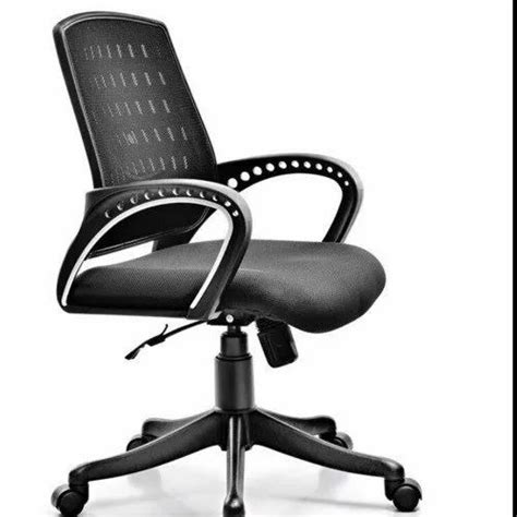 Fabric Low Back Revolving Staff Chair Fixed Arm Black At 2800 In