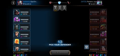 Battleground Defender And Attacker Selection Acreen Issue — Marvel Contest Of Champions
