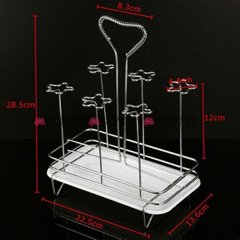 Stainless Steel Glass Cup Rack Water Mug Draining Drying Organizer