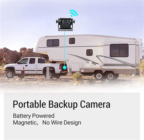 New Version Magnetic Hitch Wireless Backup Camera Rechargeable Battery