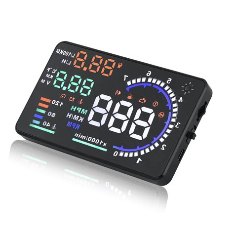 A8 Hot Selling 5 5 Inch Multi Color OBD2 HUD Head Up Display OBD