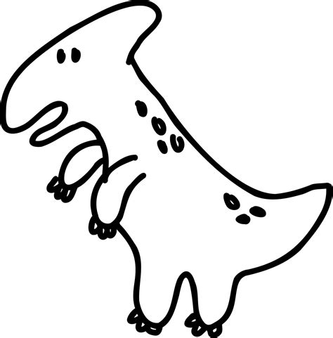 Dinosaur line drawing. 17182296 Vector Art at Vecteezy