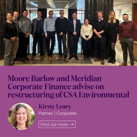 Moore Barlow And Meridian Corporate Finance Advise On Restructuring Of