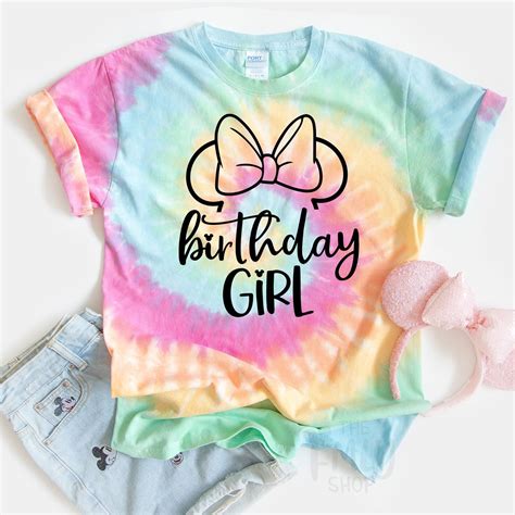 Birthday Girl Minnie Disney Tie Dye Shirt The Fmly Shop Birthday