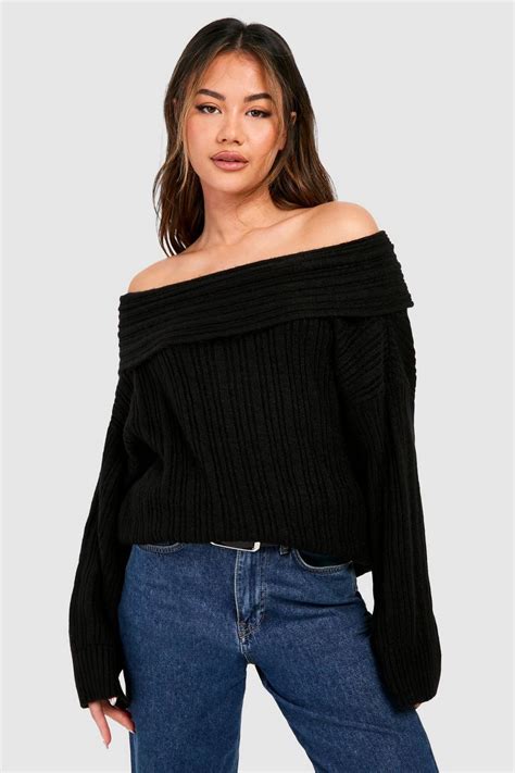 Off The Shoulder Jumper Boohoo Uk