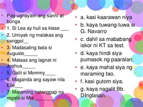 Halimbawa Ng Isang Talata Na May Sanhi At Bunga Bansana