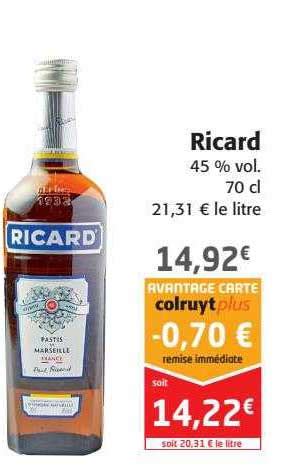 Promo Ricard Chez Colruyt Icatalogue Fr