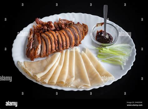 Peking duck, Chinese fried crispy duck, served with hoisin sauce