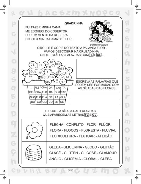 Atividades Encontro Consonantal Do L Para Imprimir Online Cursos