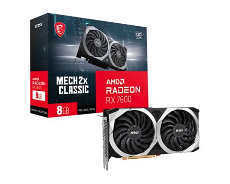 Msi Radeon™ Rx 7600 Mech 2x Classic 8g Oc