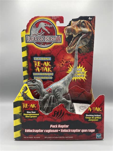 Jurassic Park Iii Electronic Re Ak Attak Pack Raptor Vtg 2001 Action Figure New Ebay