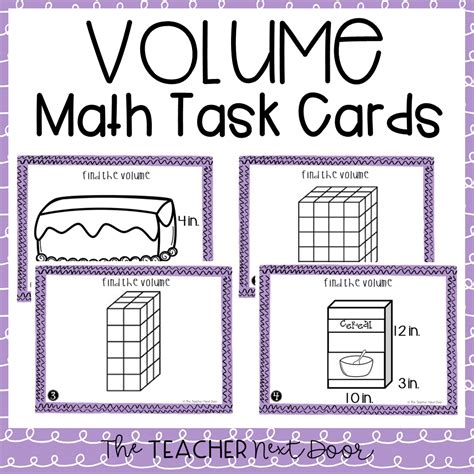 Th Grade Volume Task Cards Volume Center Volume Game The Teacher