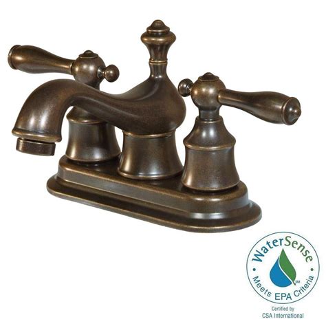 Pegasus Estates 4 In Centerset 2 Handle High Arc Bathroom Faucet In Heritage Bronze 67102w